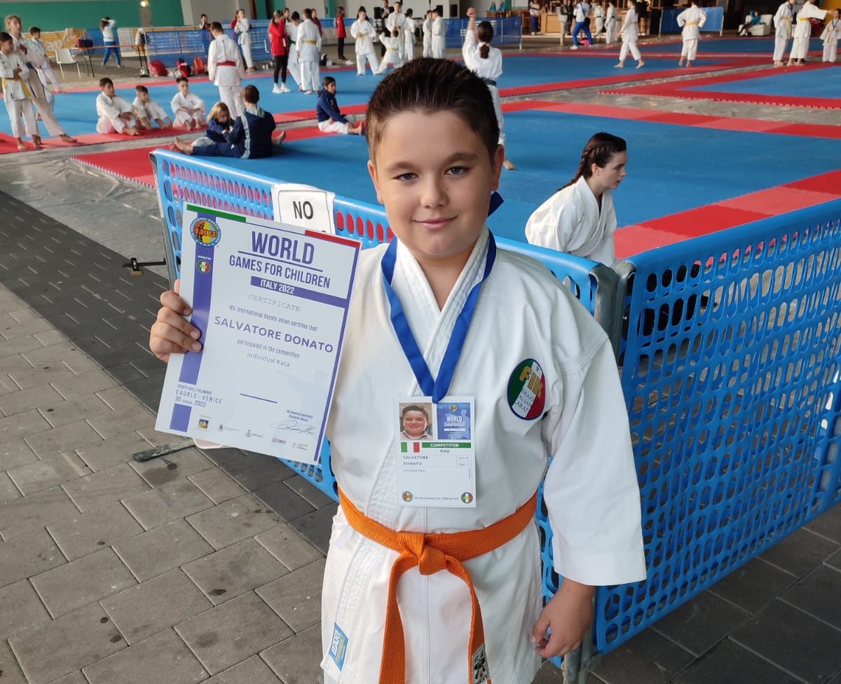 World Games Children Karate, terzo il marsalese Donato