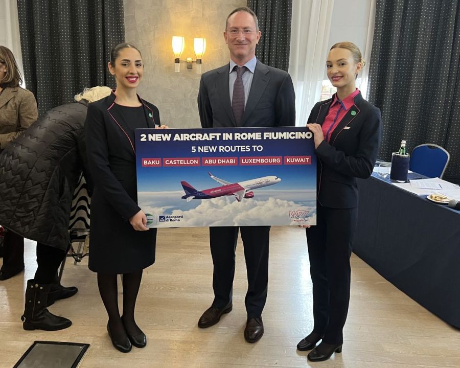 Wizz Air, cinque nuove rotte da Roma Fiumicino