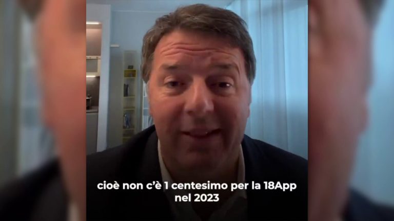 Manovra, Renzi “Il governo azzera i fondi per il bonus 18App”