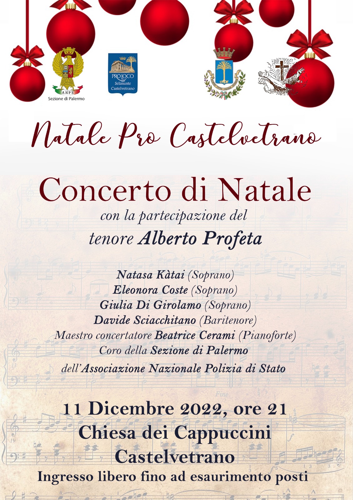 “Natale per Castelvetrano” si apre con un concerto di musica lirica