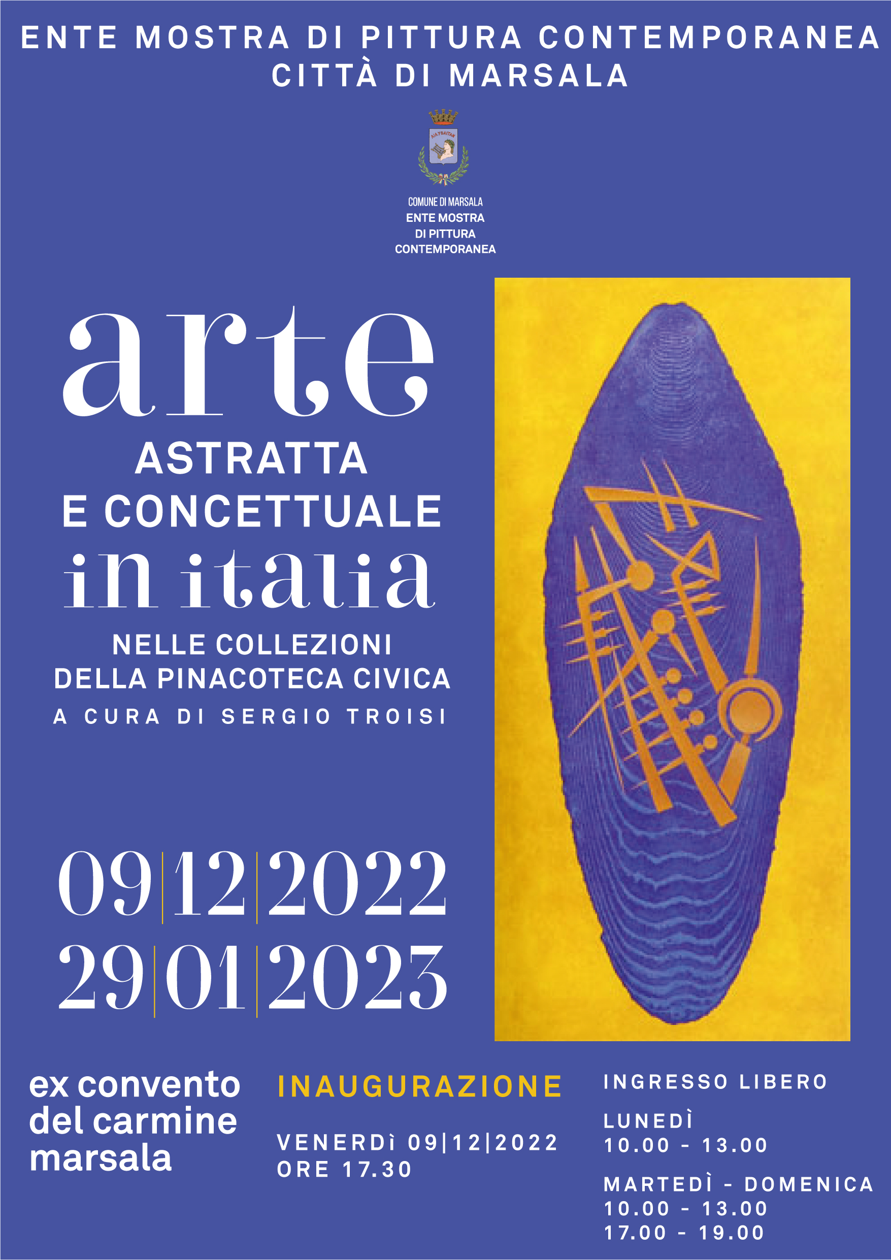 Al Carmine di Marsala collezioni in mostra tra “Arte Astratta e Concettuale”
