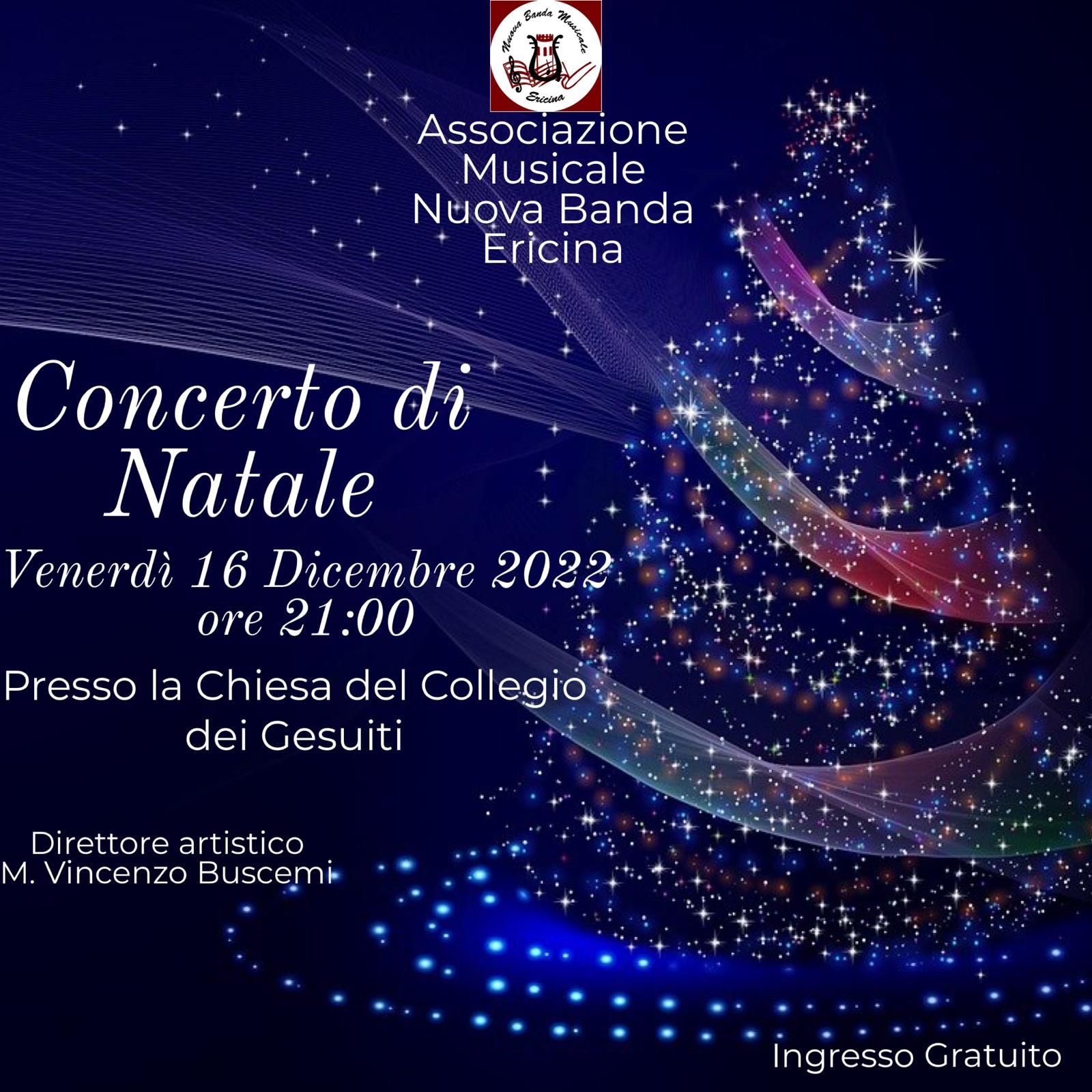 Trapani: al Collegio dei Gesuiti il Concerto di Natale con la Nuova Banda Ericina