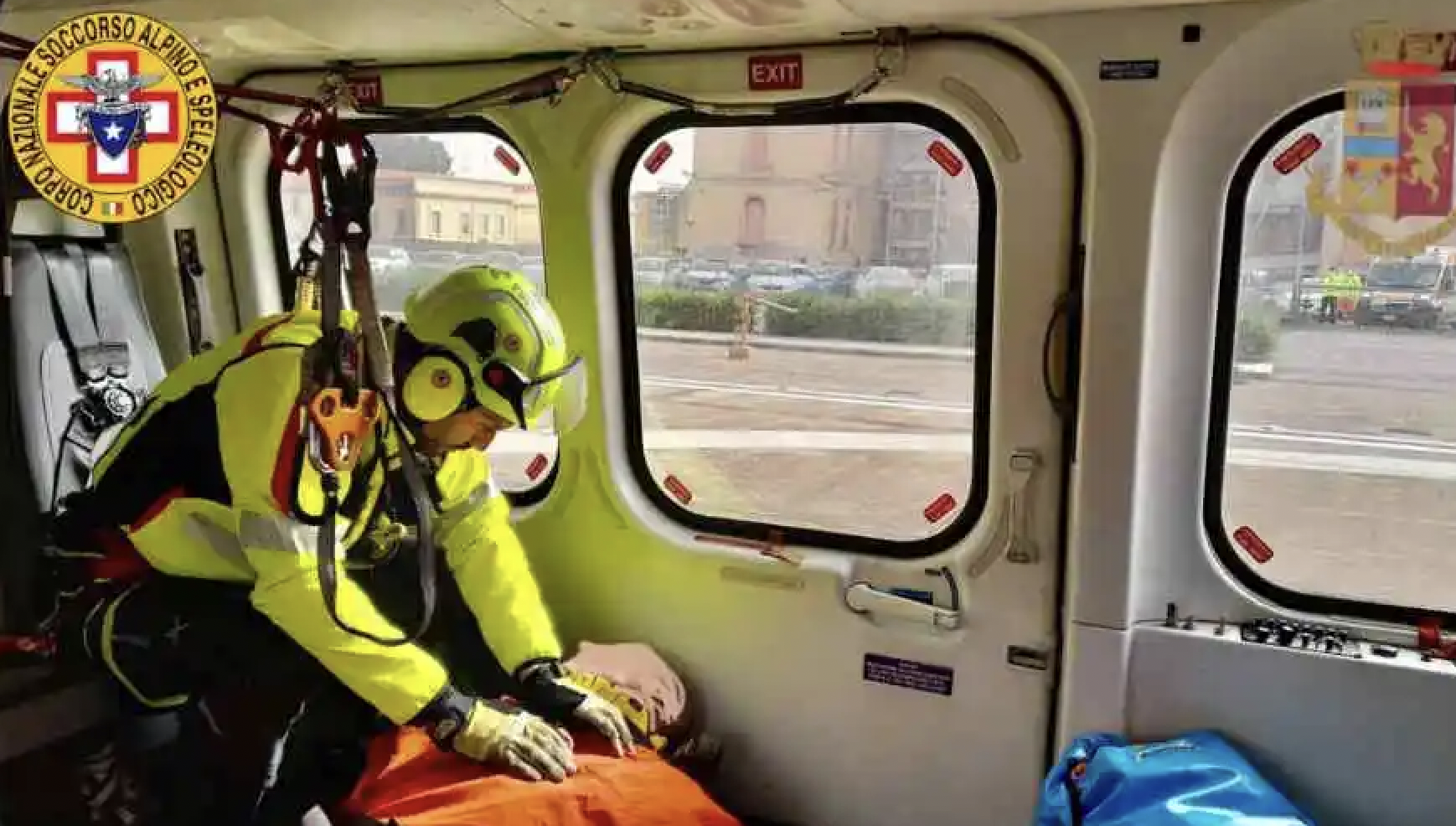 Poggioreale: elicottero alpino soccorre operaio, stava per tranciarsi un piede