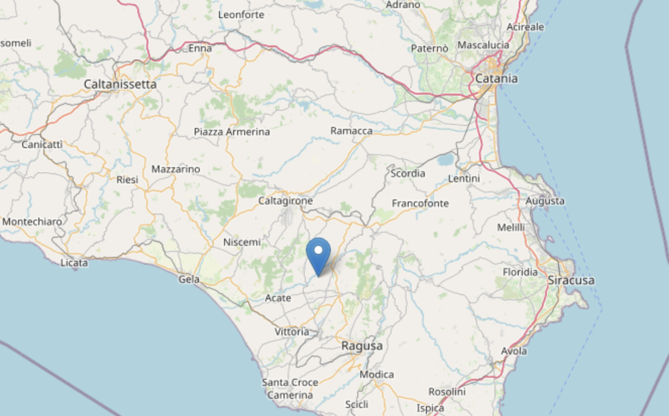 Terremoto magnitudo 4.1 tra Catania e Siracusa