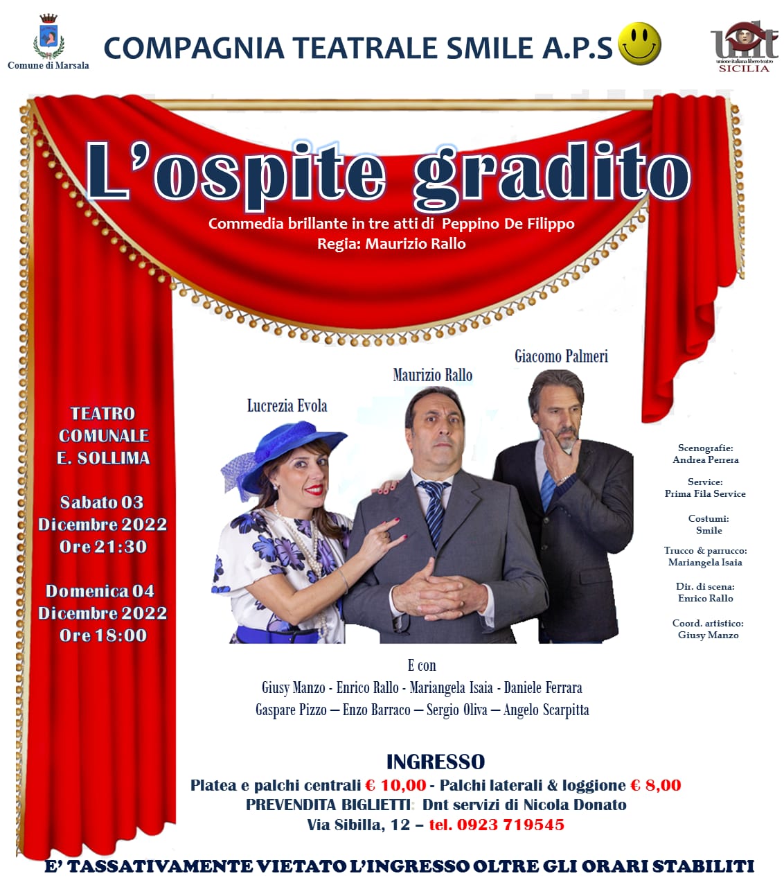 “L’Ospite Gradito”, la commedia di ‘Smile’ al Comunale di Marsala