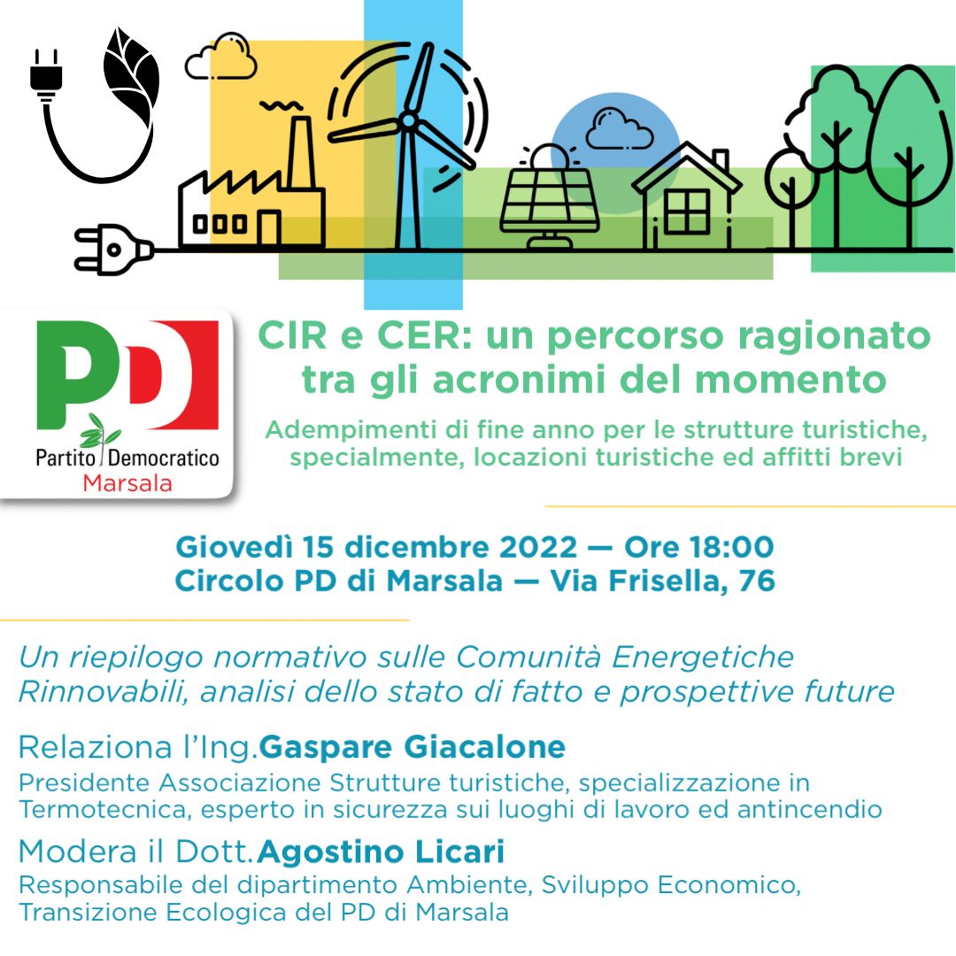 Pd di Marsala, nuovo incontro sulle energie rinnovabili