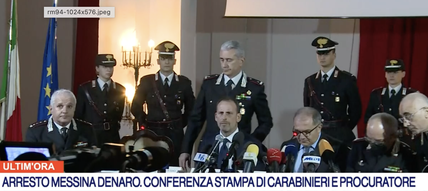 Conferenza stampa cattura Messina Denaro: “Proveniva dal trapanese”. E’ già in 41 bis