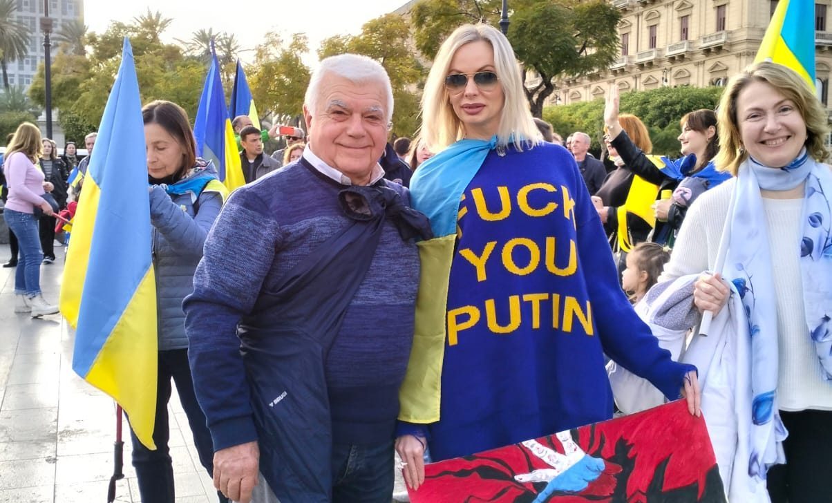 Un anno di guerra: manifestazione della comunità ucraina a Palermo