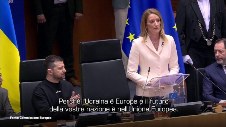 Ucraina, Metsola “Il suo futuro è nell’Unione Europea”