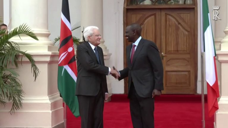 Mattarella a Nairobi incontra il presidente del Kenya
