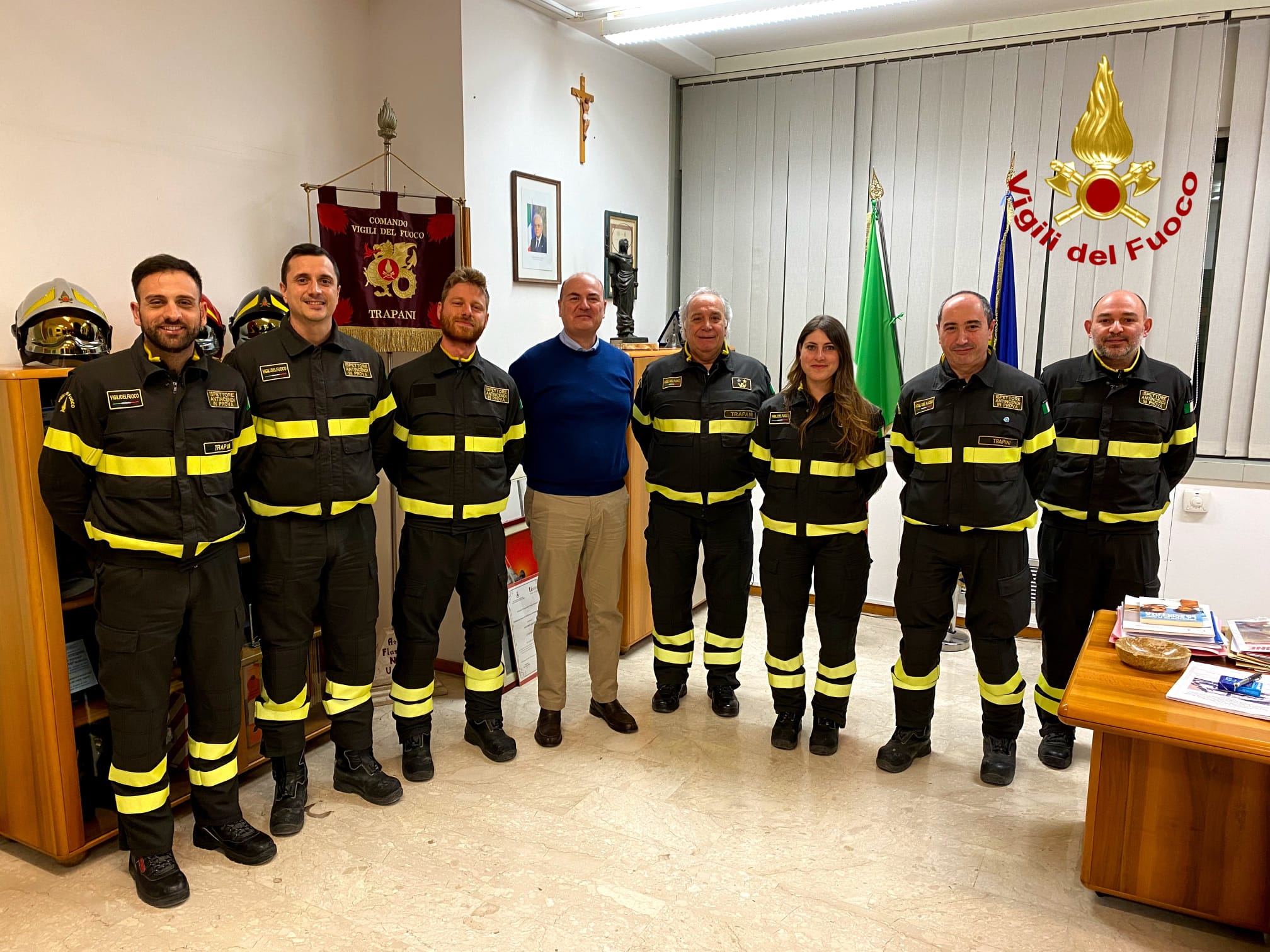Vigili del Fuoco, si conclude al Comando di Trapani il tirocinio operativo degli Ispettori Antincendi