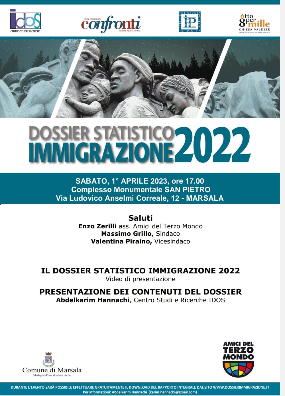 Si presenta il Dossier Statistico sull’Immigrazione 2022 a Marsala