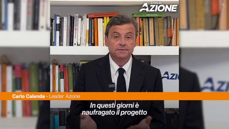Calenda “Progetto partito unico con Italia Viva è naufragato”