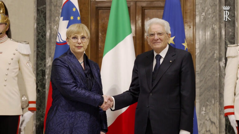 Mattarella incontra la presidente slovena