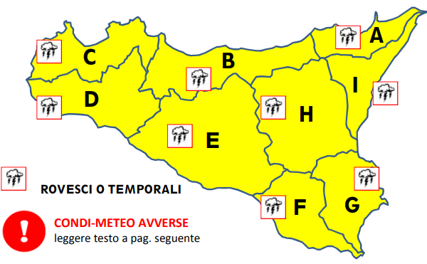 Sicilia, maltempo senza tregua. E’ ancora allerta gialla