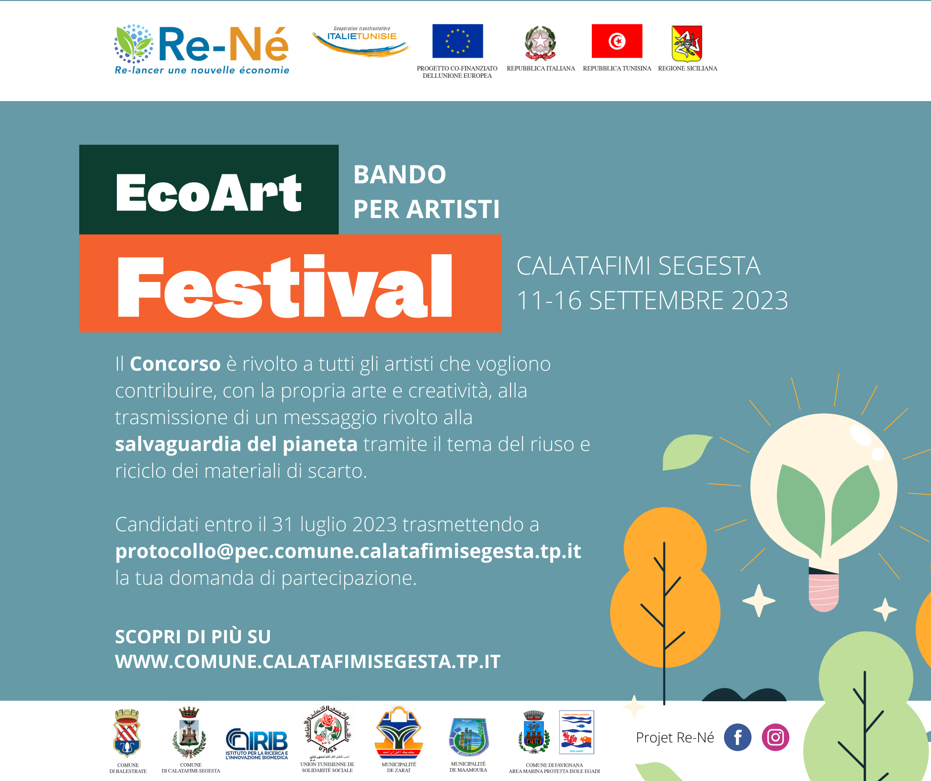 EcoArt Festival, il Comune di Calatafimi promuove un concorso tra creatività e sostenibilità