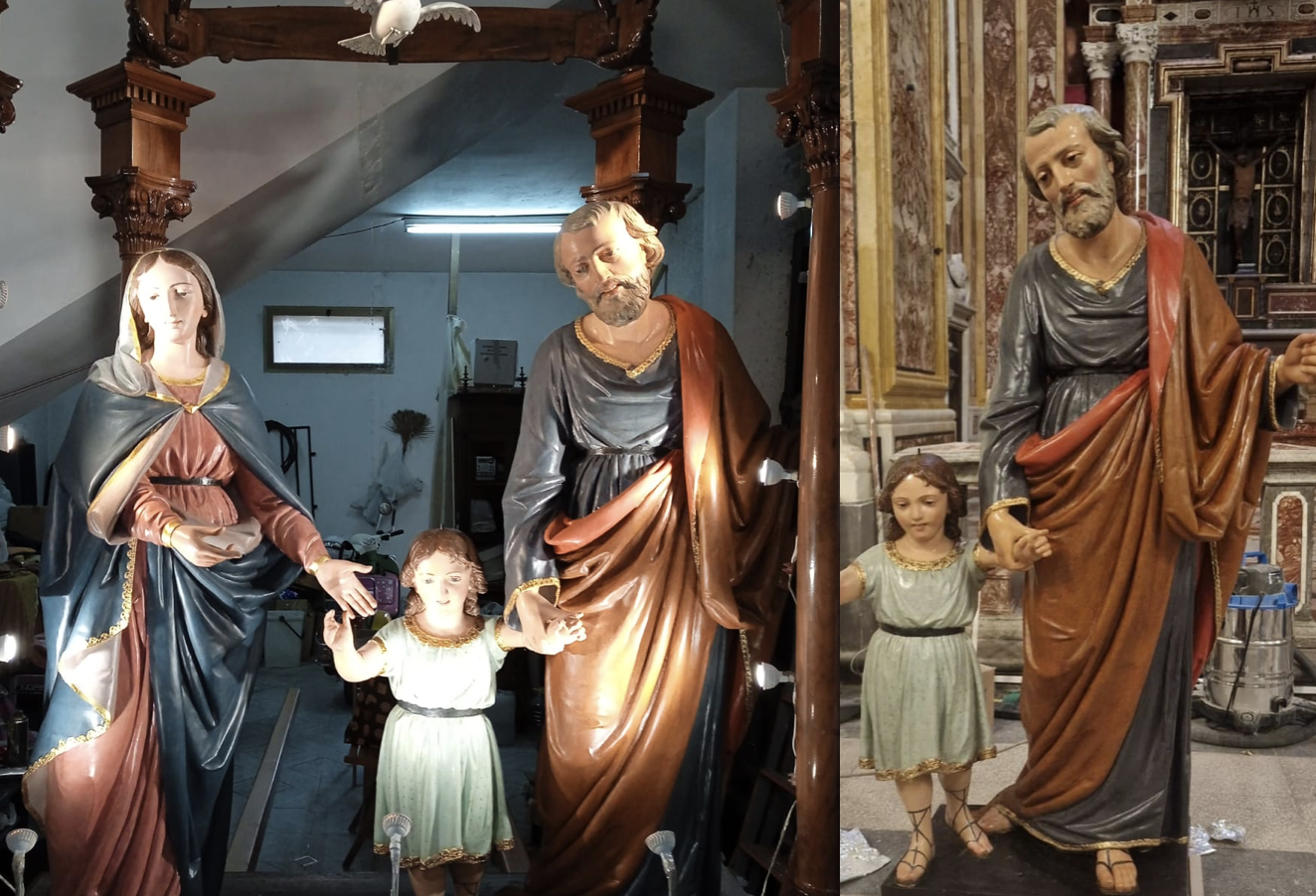 Restaurata la Sacra Famiglia della Chiesa San Giuseppe a Castellammare