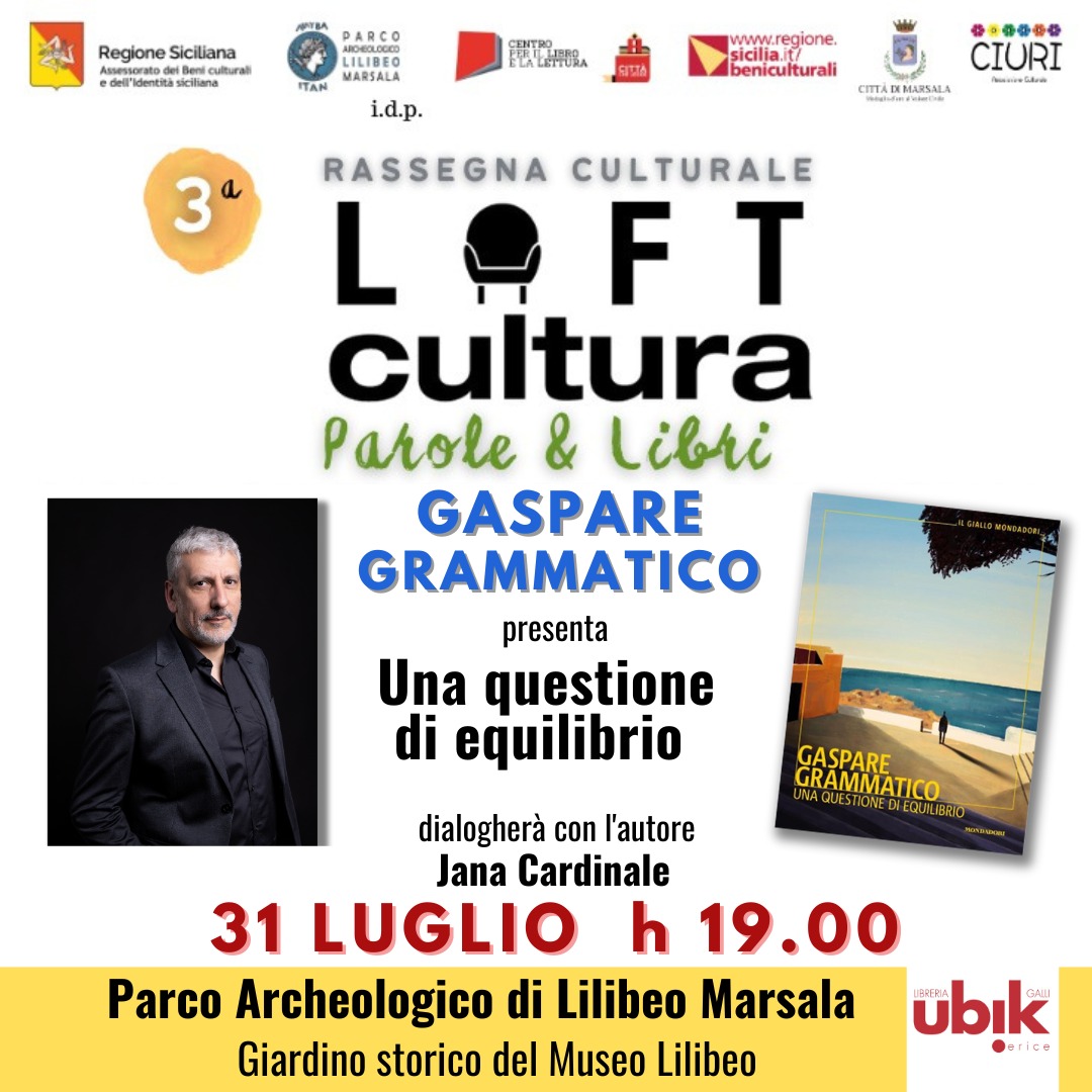 Loft Cultura: al Parco Lilibeo il nuovo romanzo di Gaspare Grammatico