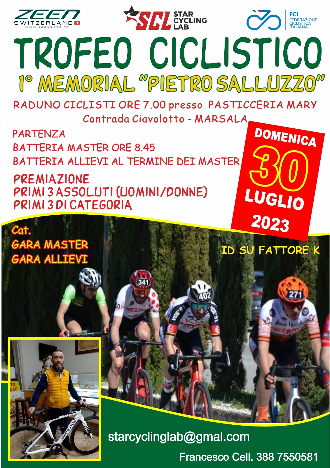 A Marsala il Trofeo ciclistico 1° Memorial “Pietro Salluzzo”