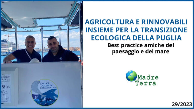 Madre Terra – Agricoltura e rinnovabili, convegno il 28/7 a Taranto