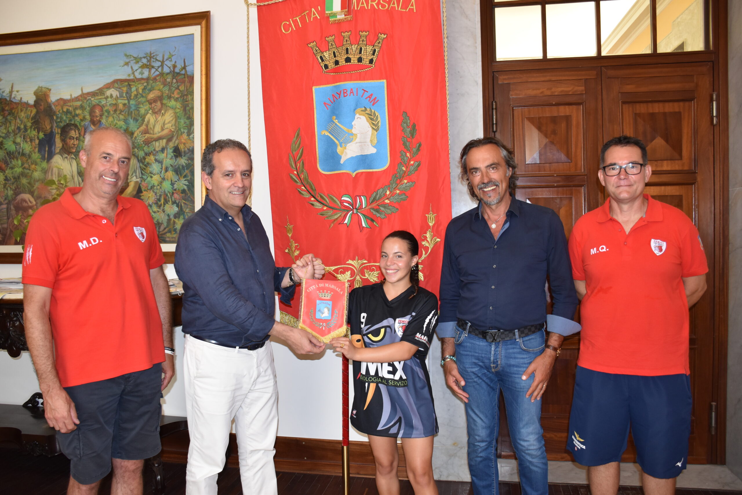 Dai Fenici di Marsala alla Benetton Treviso. La giovane atleta è stata ricevuta al Comune