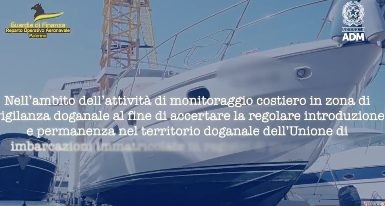 Yacht Princess a Trapani dal 2021, la Finanza lo sequestra per evasione. VIDEO