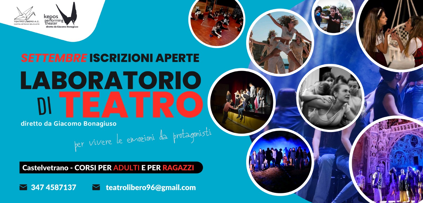 A Castelvetrano laboratori teatrali per adulti e ragazzi