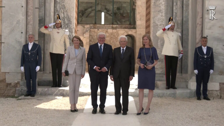 Mattarella a Siracusa incontra il presidente tedesco Steinmeier