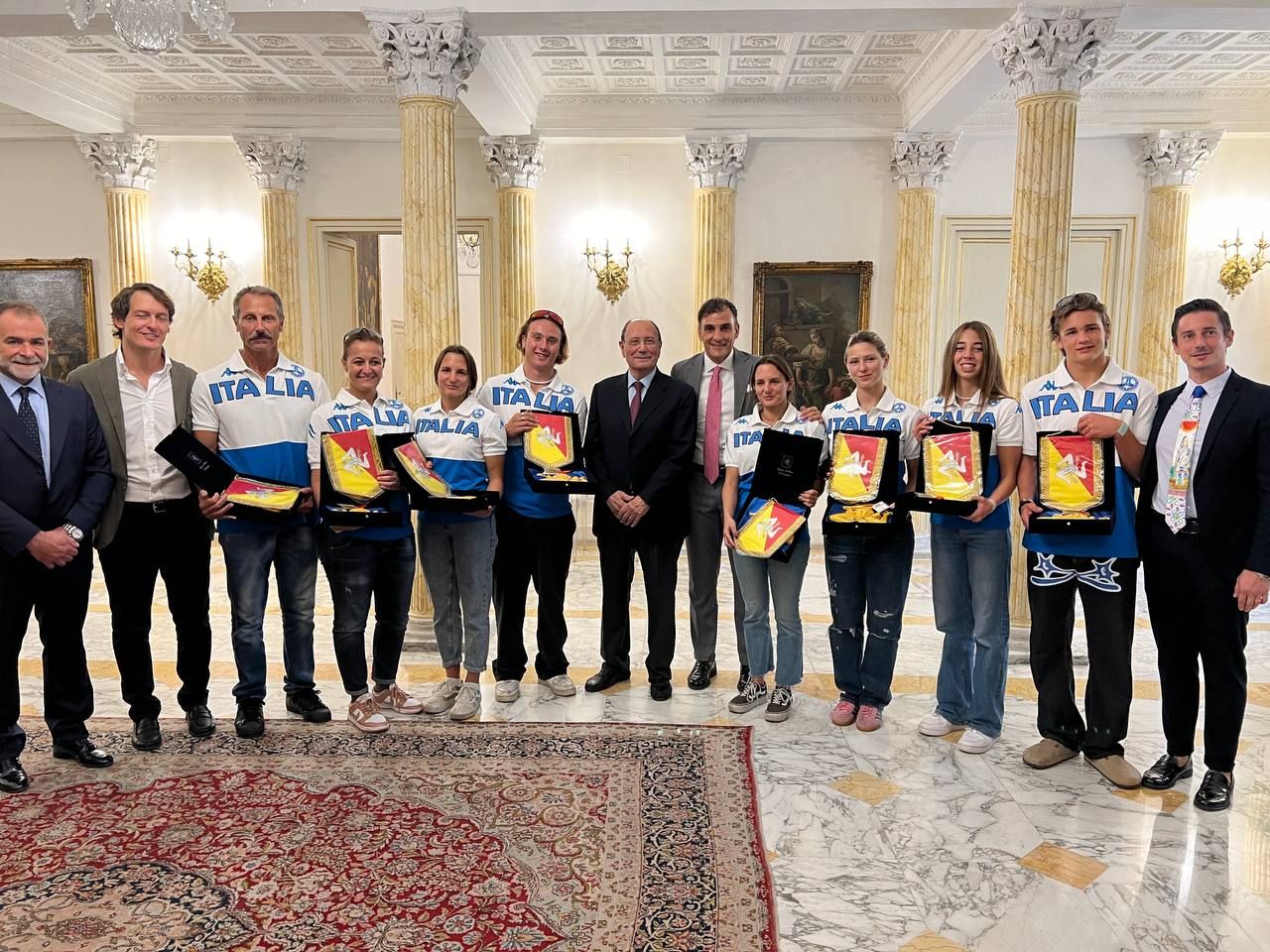 Schifani riceve a Palazzo d’Orlèans la nazionale italiana di Wakeboard