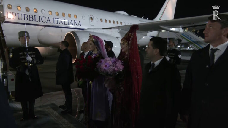 Il Presidente Sergio Mattarella è arrivato a Tashkent, in Uzbekistan