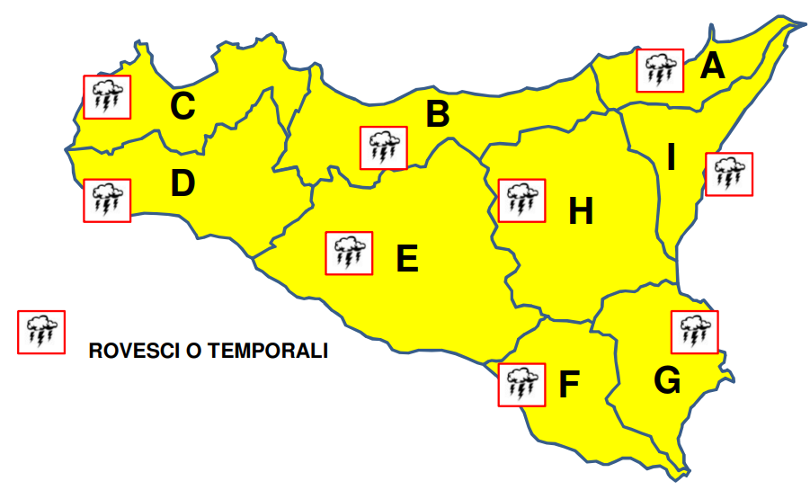 Maltempo in Sicilia, torna l’allerta gialla