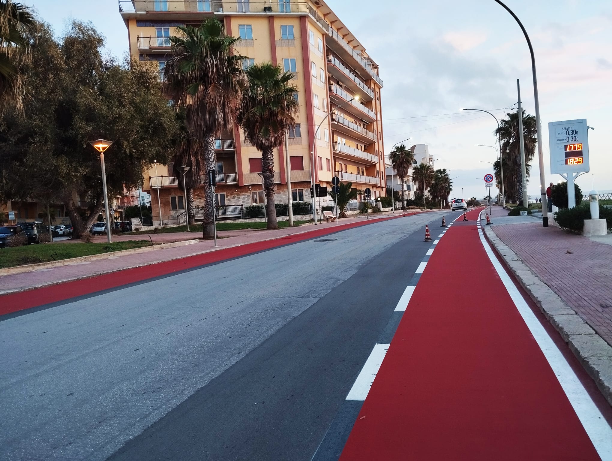 La pista ciclabile del Lungomare Marsala si… sdoppia