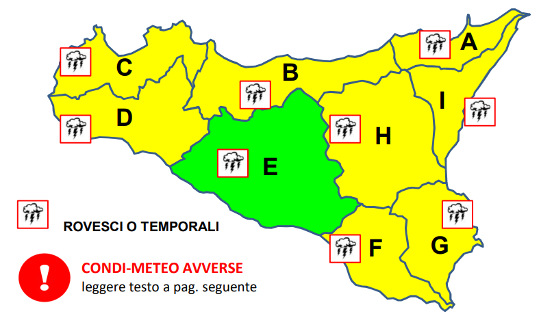 Maltempo in Sicilia, allerta gialla nel trapanese