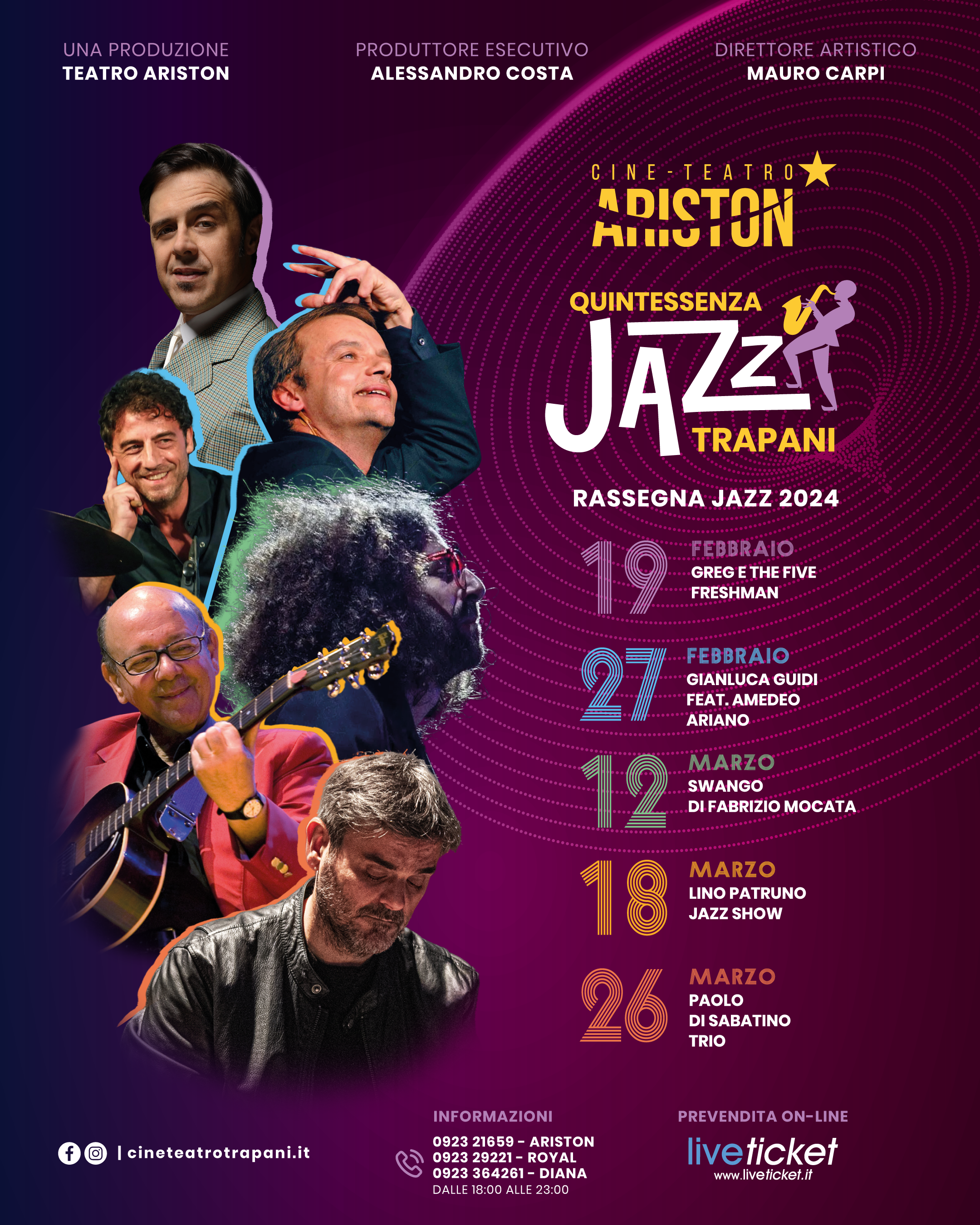 E’ tempo di jazz al Cine Teatro Ariston di Trapani