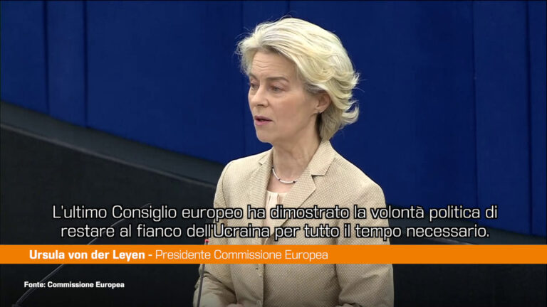 Von der Leyen “Sosterremo l’Ucraina per tutto il tempo necessario”