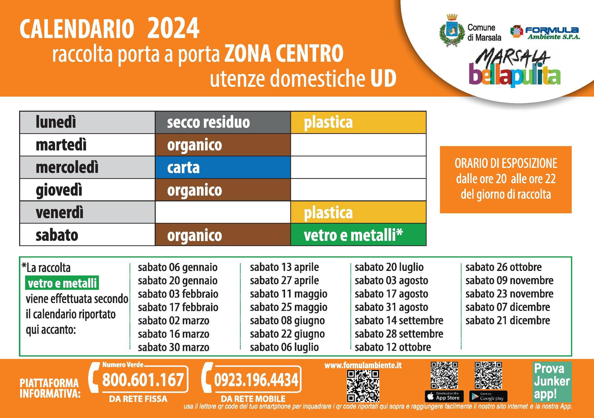 Raccolta rifiuti a Marsala, in distribuzione i nuovi calendari