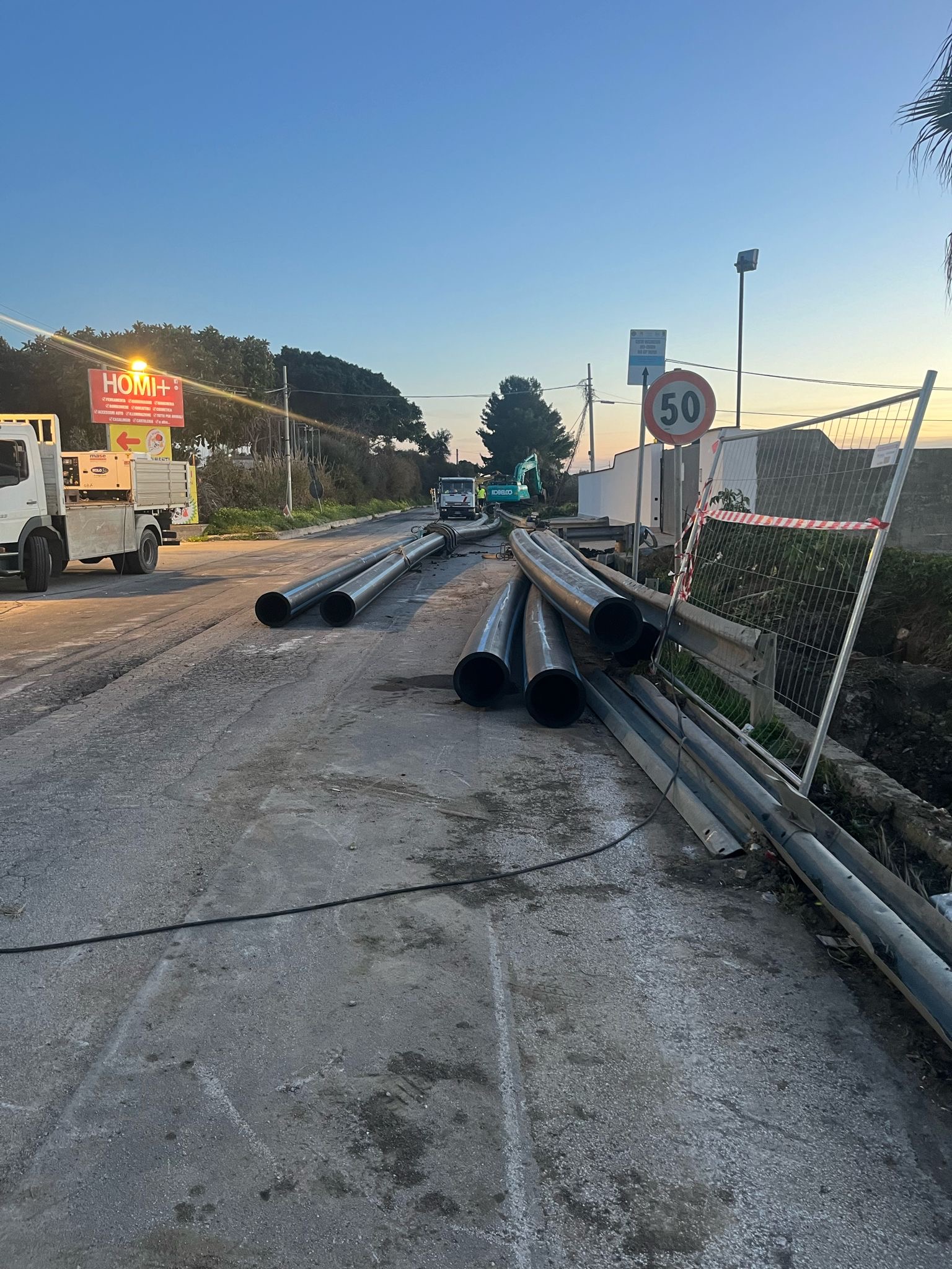 A Trapani continuano i lavori alla condotta danneggiata