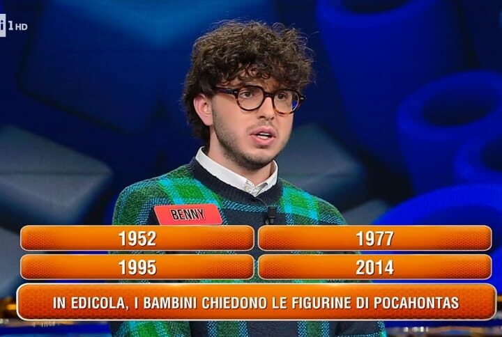 Il giovane Benny da Marsala all’Eredità su Raiuno