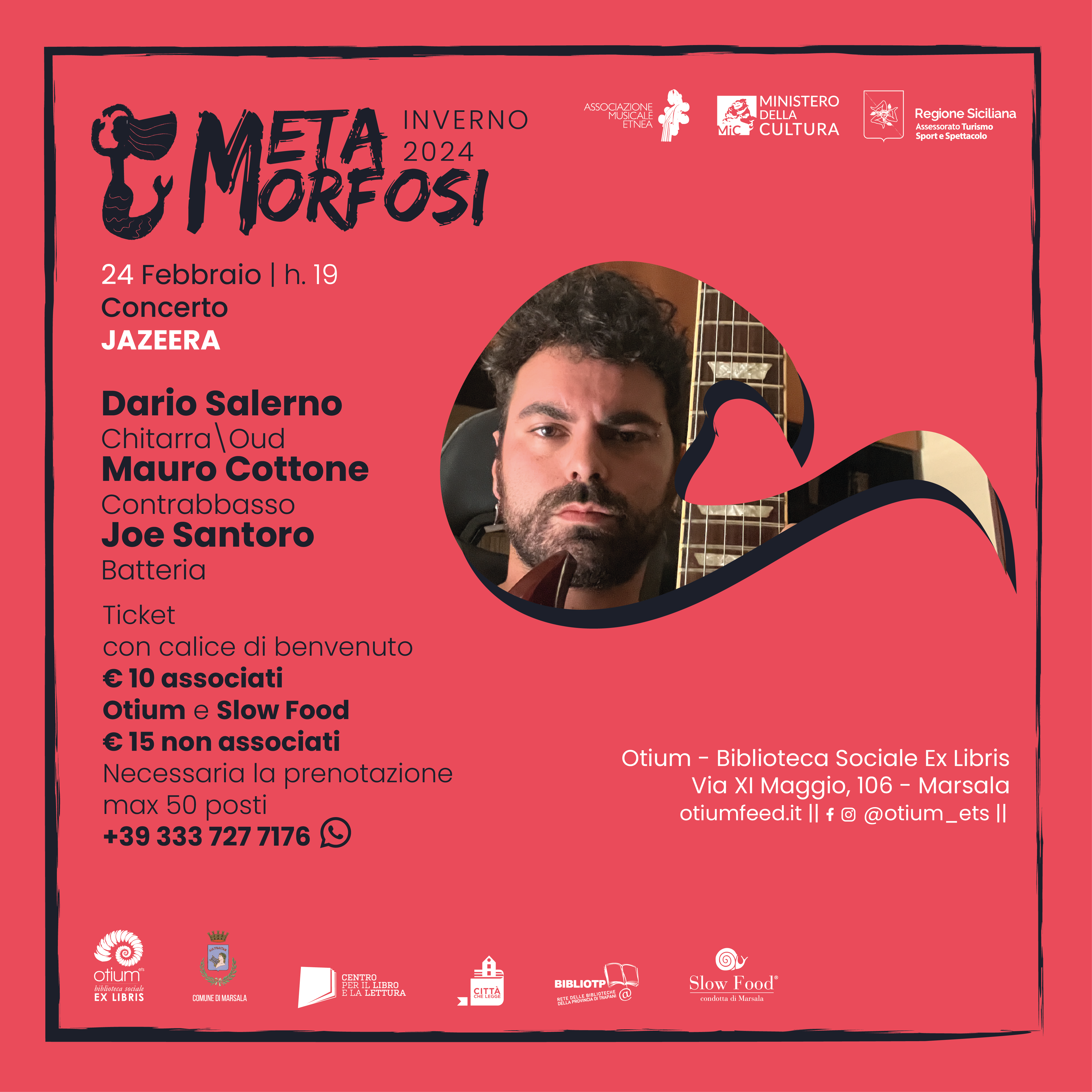 Marsala: ad Otium il concerto Jazeera di Dario Salerno