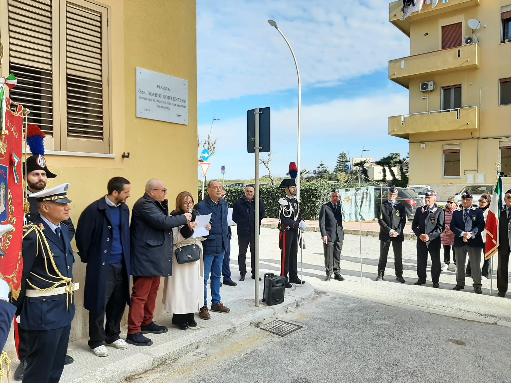 Marsala: intitolata al generale Mario Sorrentino una piazza del centro