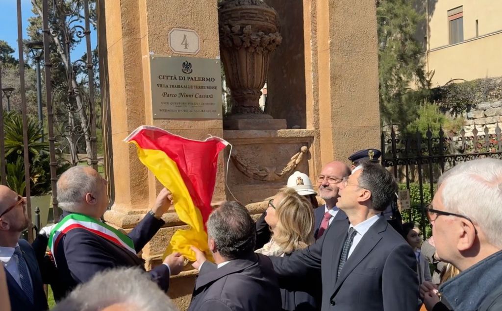 Palermo, il parco di Villa Trabia intitolato a Ninni Cassarà