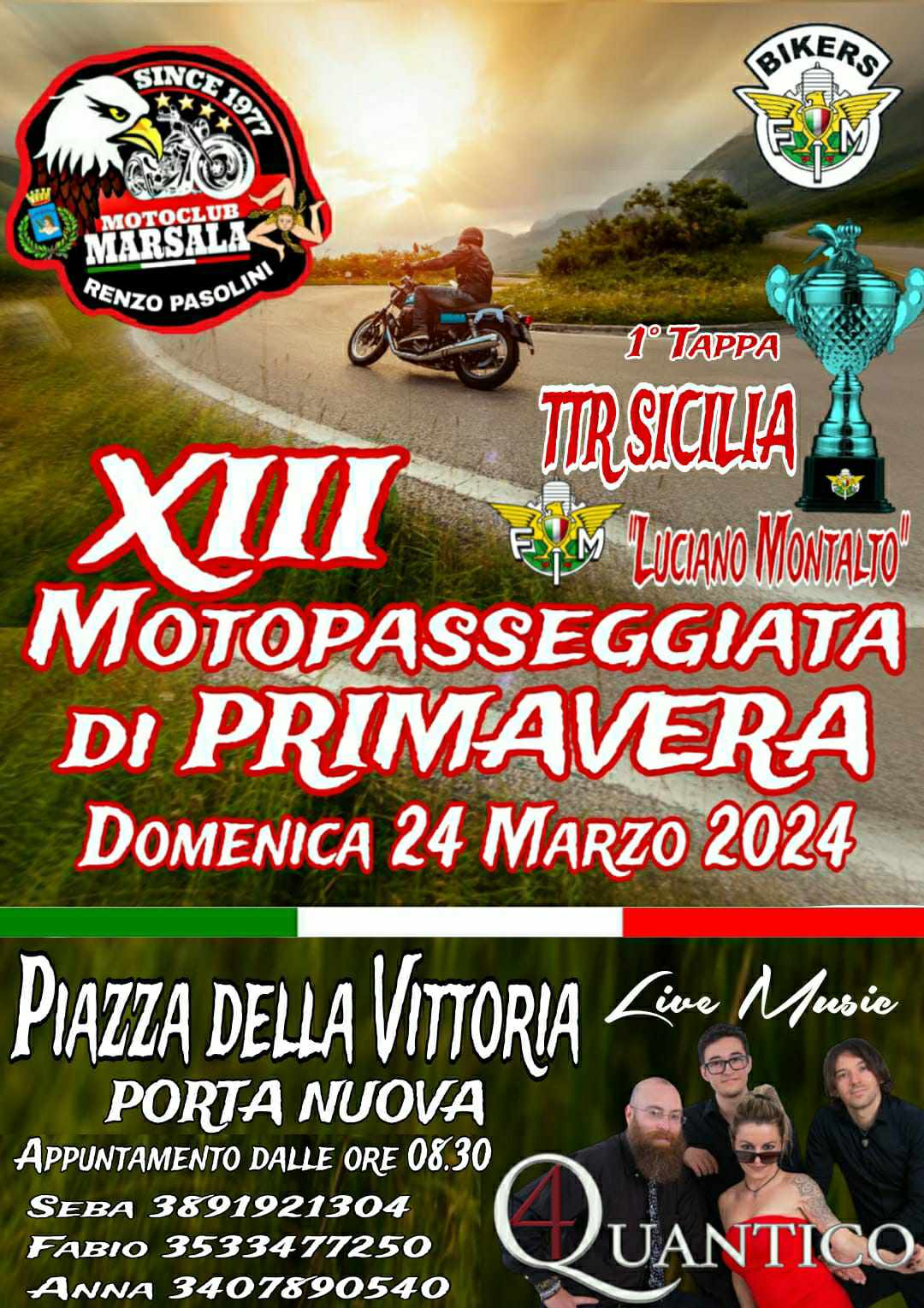 A Marsala torna la Motopasseggiata di Primavera del Motoclub “R. Pasolini 1977”