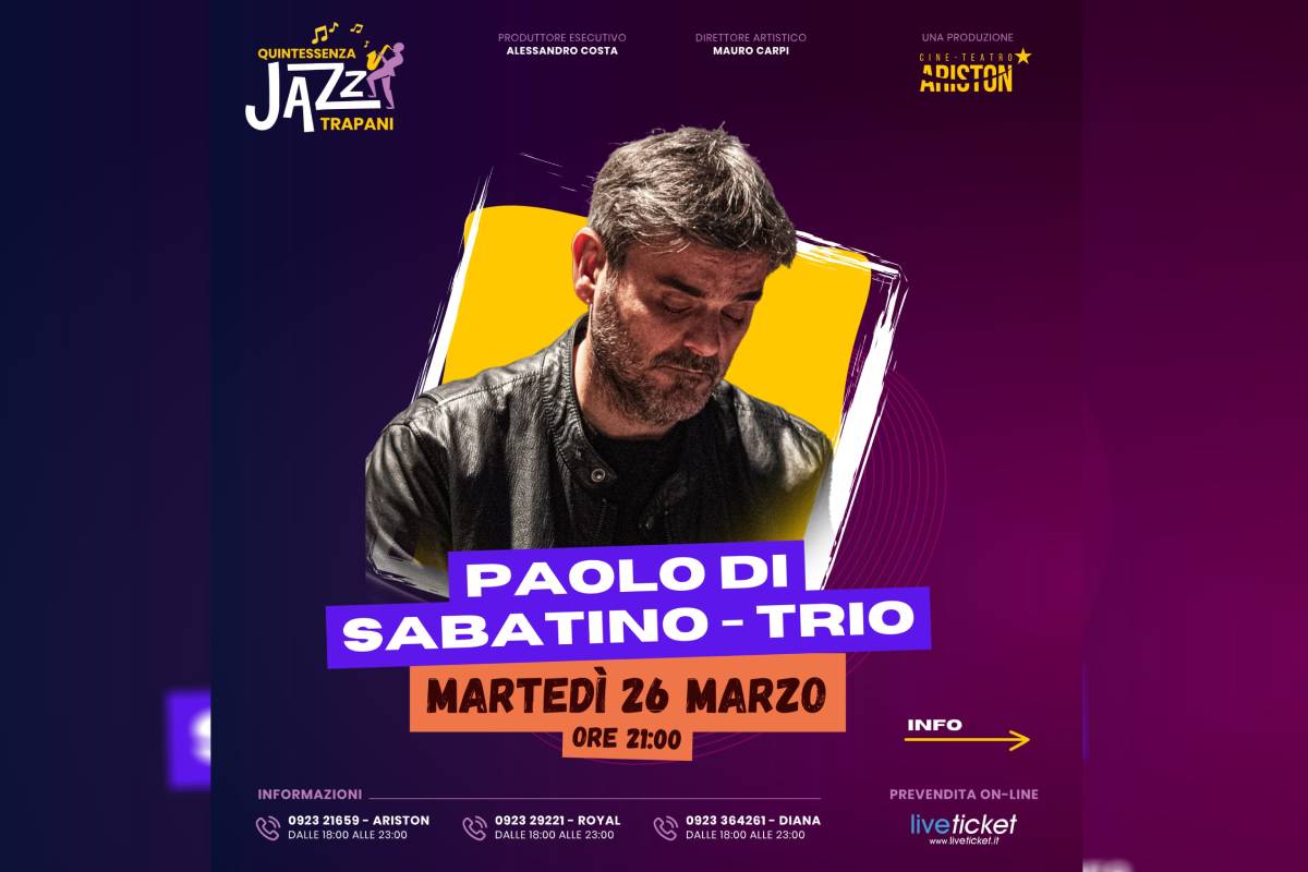  Paolo Di Sabatino in concerto all’Ariston per “Quintessenza Jazz Trapani”