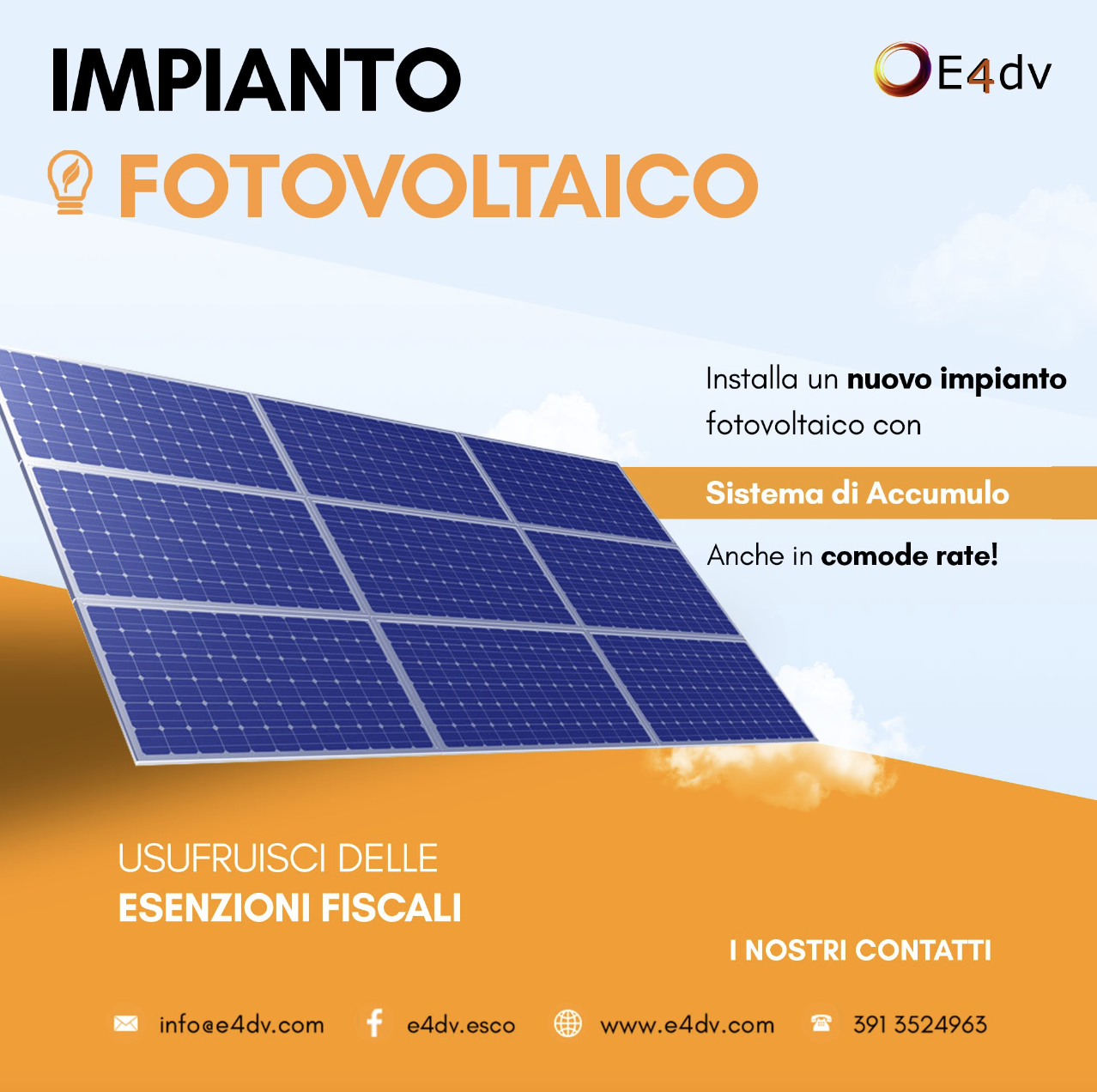 Come installare un impianto fotovoltaico risparmiando? Solo con E4dv￼