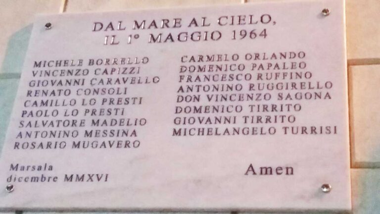 Il 1° maggio diventerà la Giornata marsalese della Memoria in ricordo degli “angeli dello Stagnone”