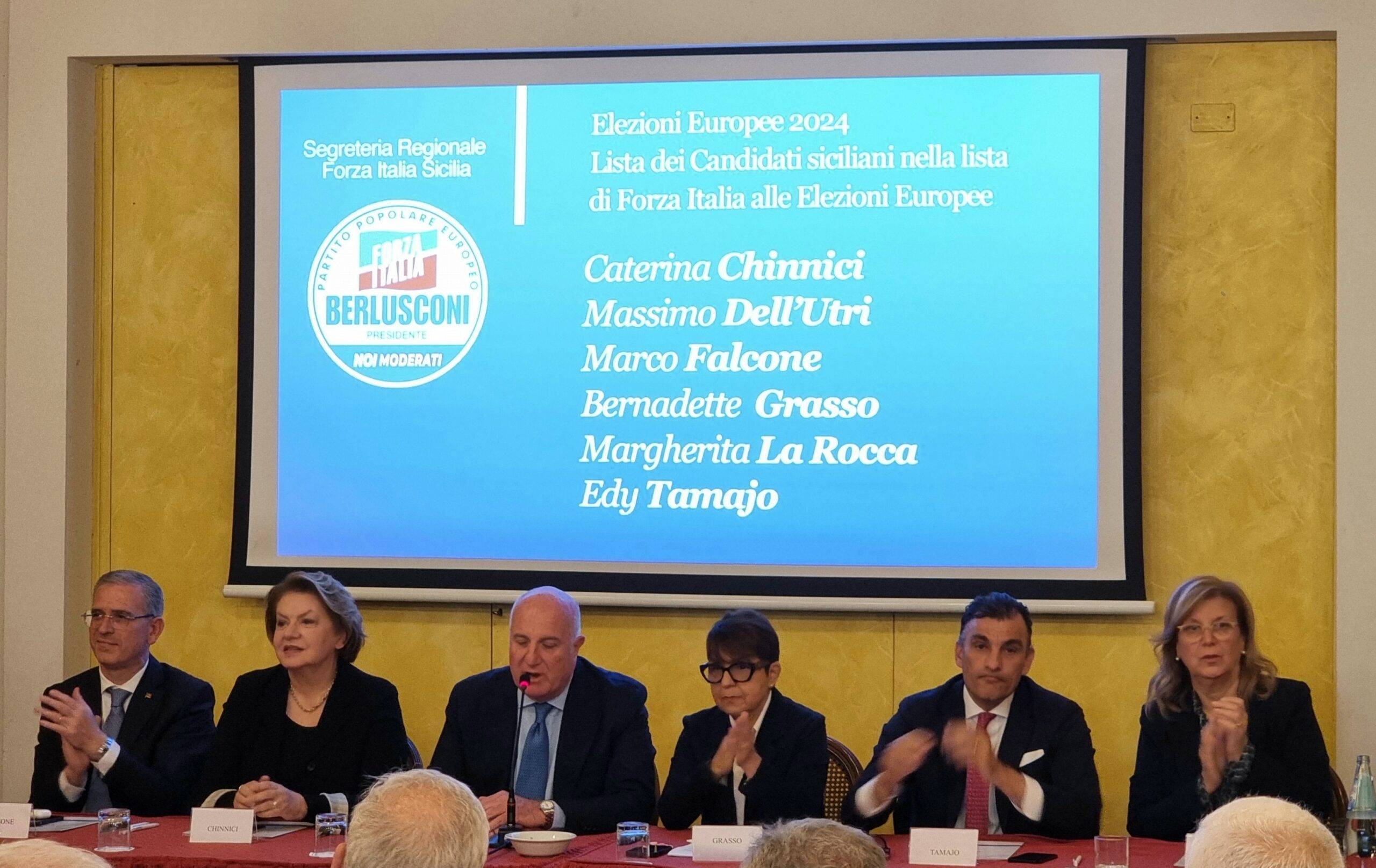 Forza Italia presenta i candidati alle Europee collegio isole: c’è una Chinnici e un Dell’Utri