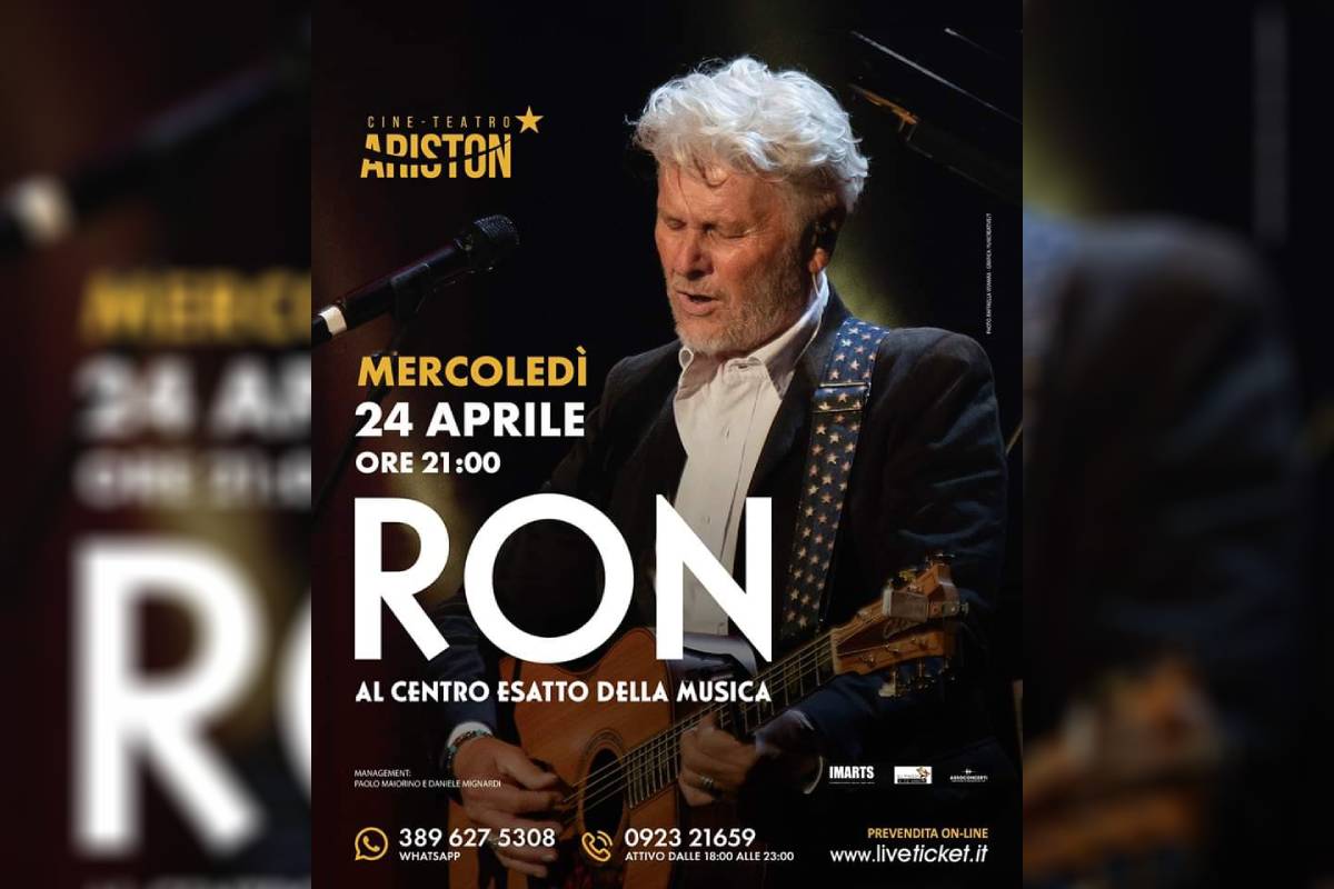 Ron in concerto a Trapani “Al centro esatto della musica”