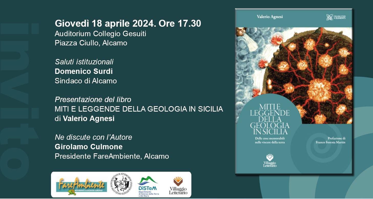 Ad Alcamo Valerio Agnesi presenta il libro “miti e leggende della geologia in Sicilia”