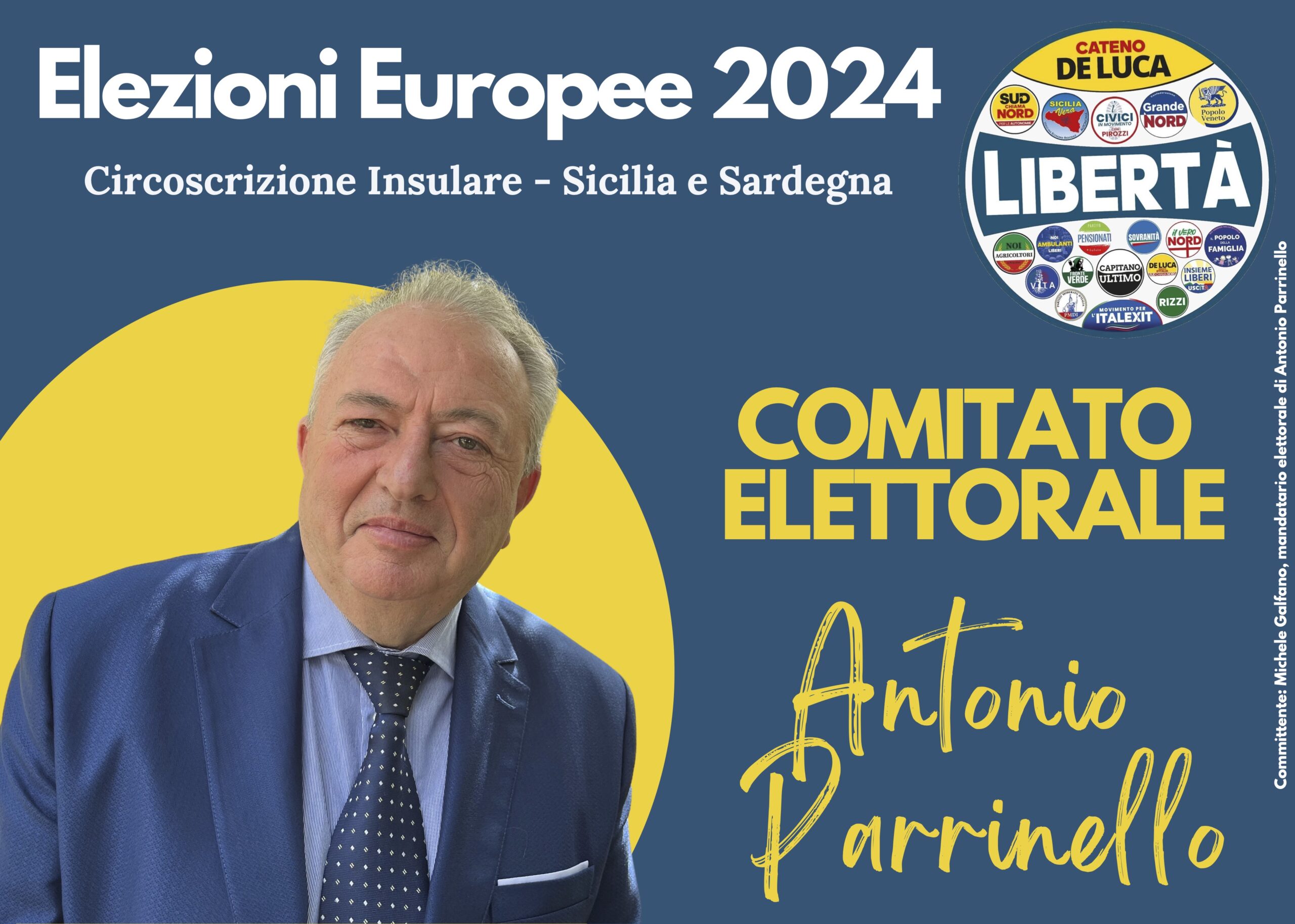 Europee: Antonio Parrinello incontra i cittadini al comitato elettorale l’11 maggio