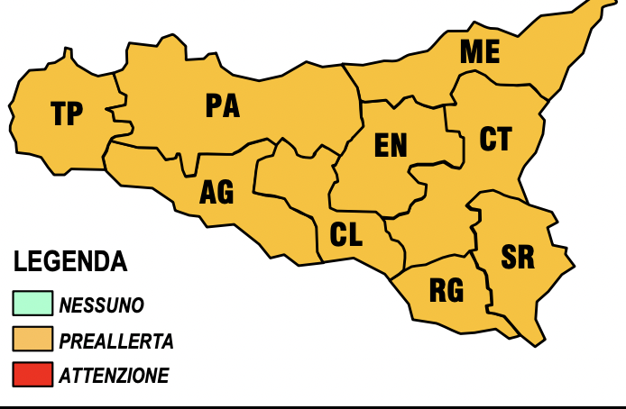 Allerta arancione incendi e ondate di calore in tutta la Sicilia